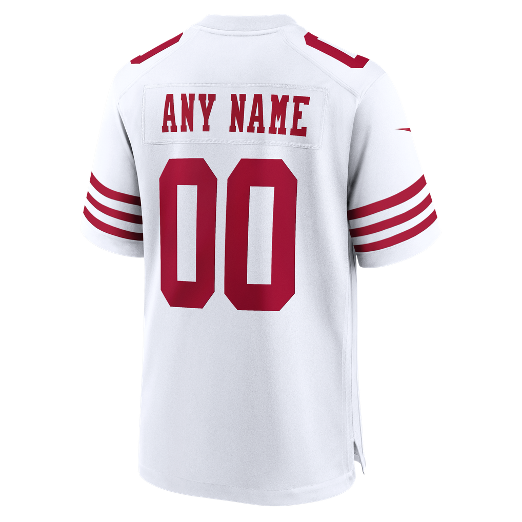 Men's San Francisco 49ers White 80th Anniversary Custom Game Jersey
