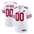 Men's San Francisco 49ers White 80th Anniversary Custom Game Jersey