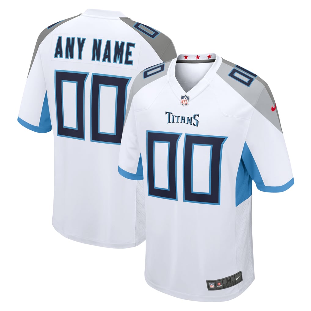Men's Tennessee Titans White Custom Game Jersey