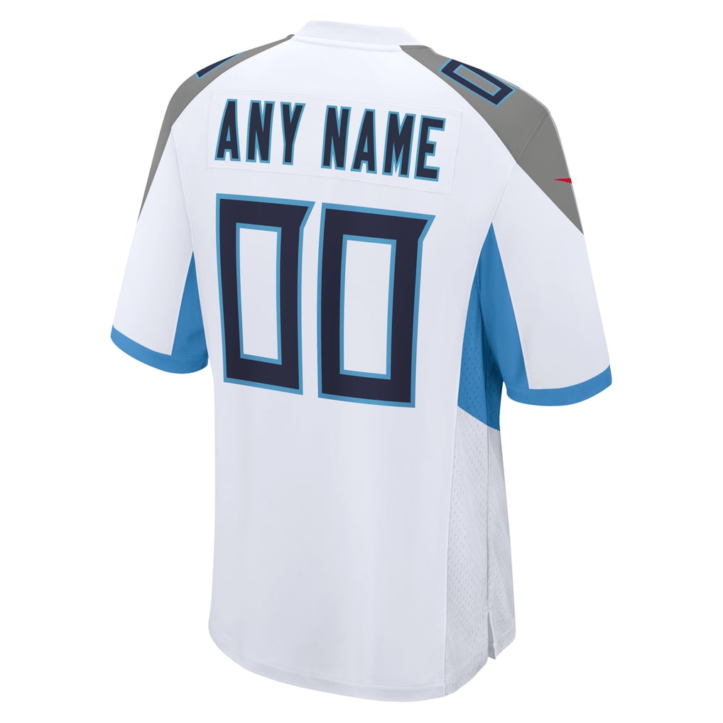 Men's Tennessee Titans White Custom Game Jersey