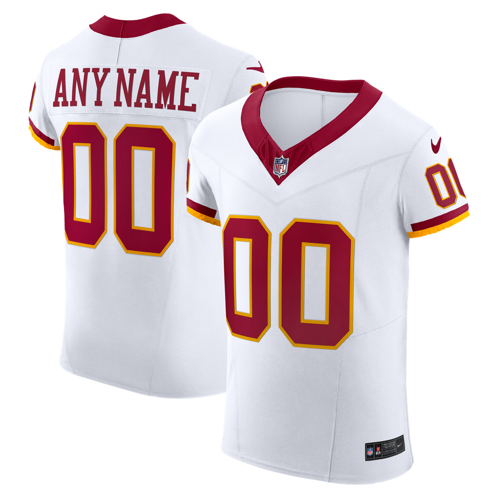 Men's Washington Commanders White Vapor F.U.S.E. Elite Custom Jersey