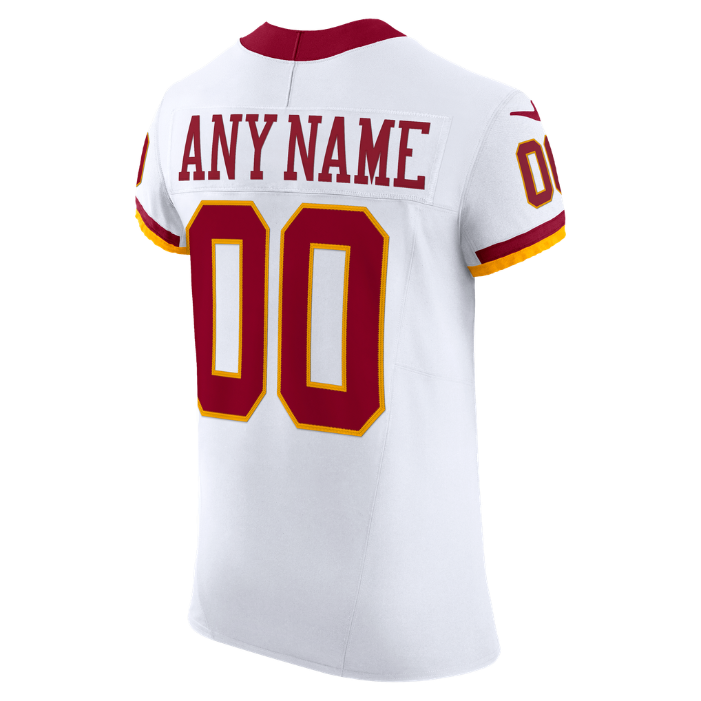 Men's Washington Commanders White Vapor F.U.S.E. Elite Custom Jersey