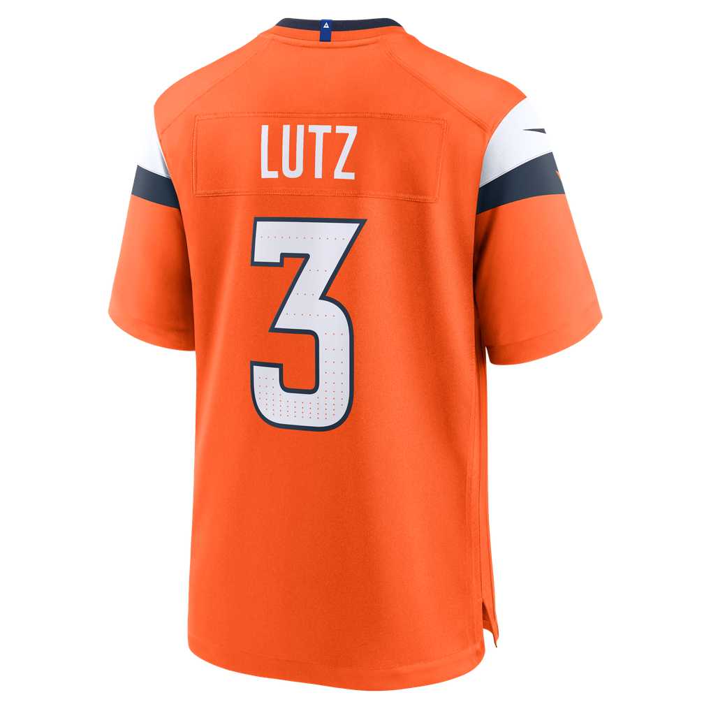 Men's Denver Broncos Wil Lutz Orange Team Game Jersey
