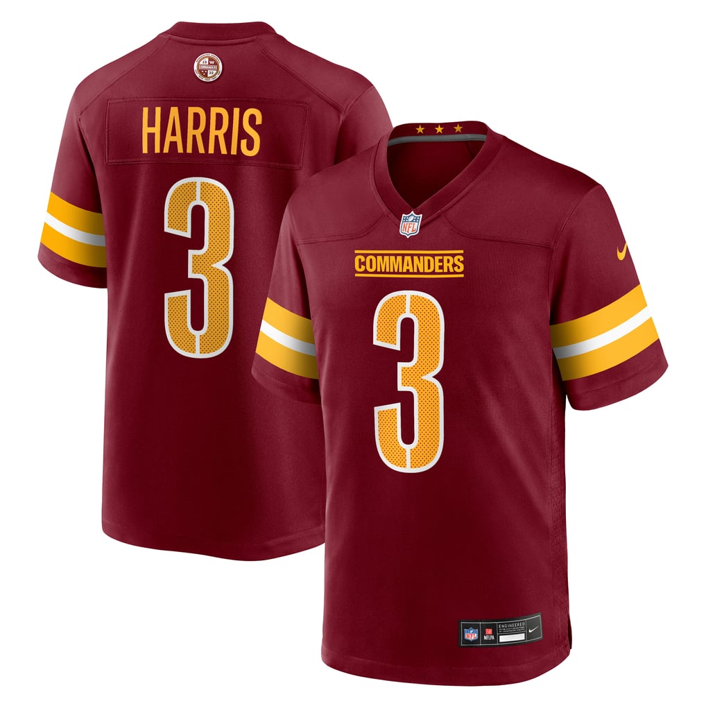 Men's Washington Commanders Will Harris Burgundy Team Game Jersey