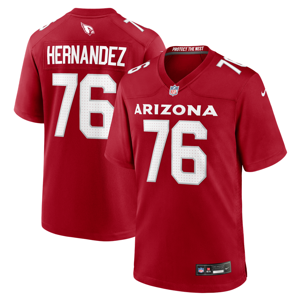 Men's Arizona Cardinals Will Hernandez Cardinal Team Game Jersey