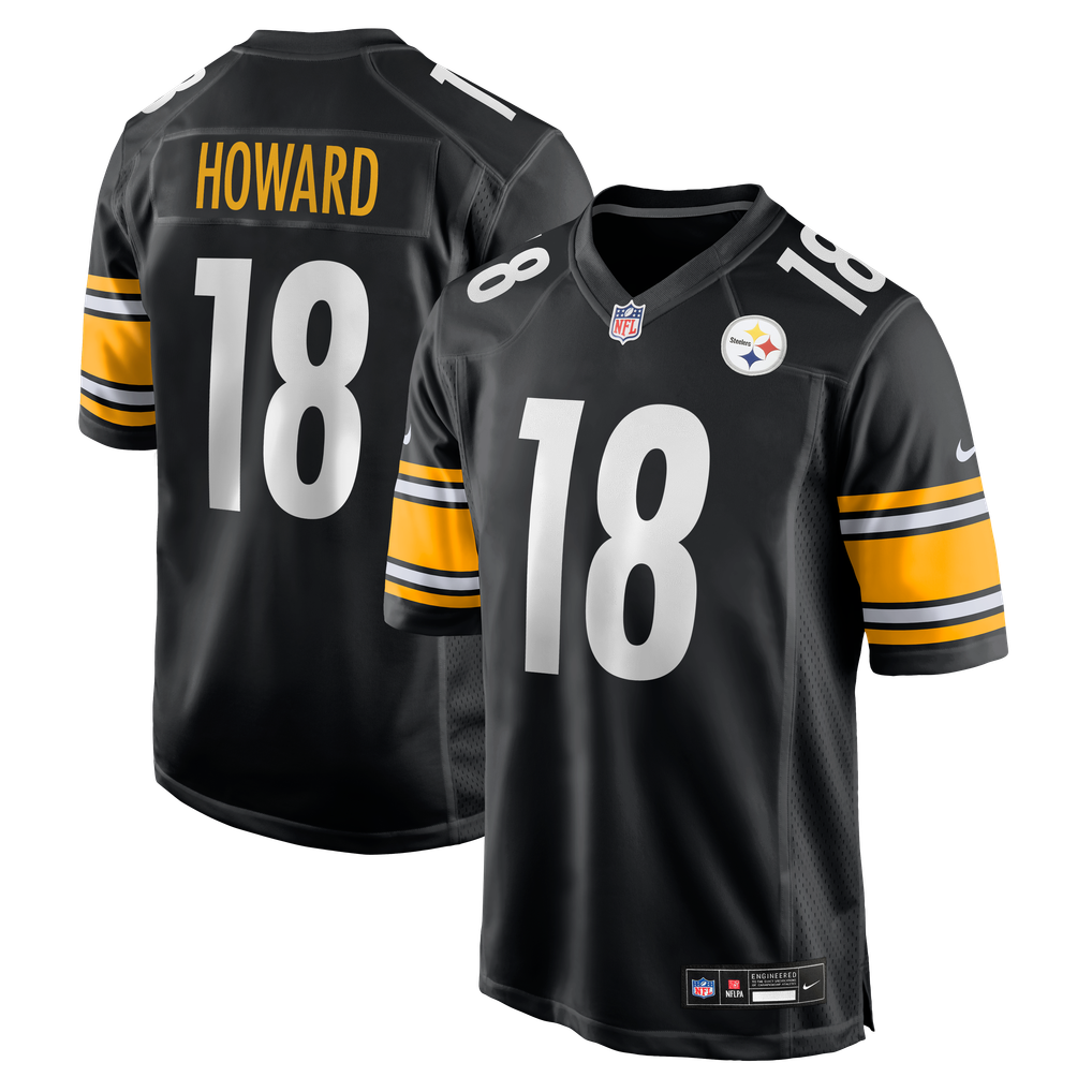 Men's Pittsburgh Steelers Will Howard Black Team Game Jersey