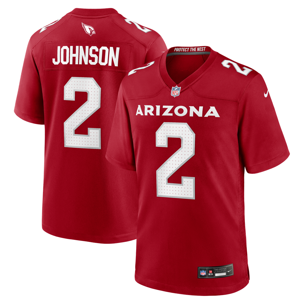 Men's Arizona Cardinals Will Johnson Cardinal Team Game Jersey