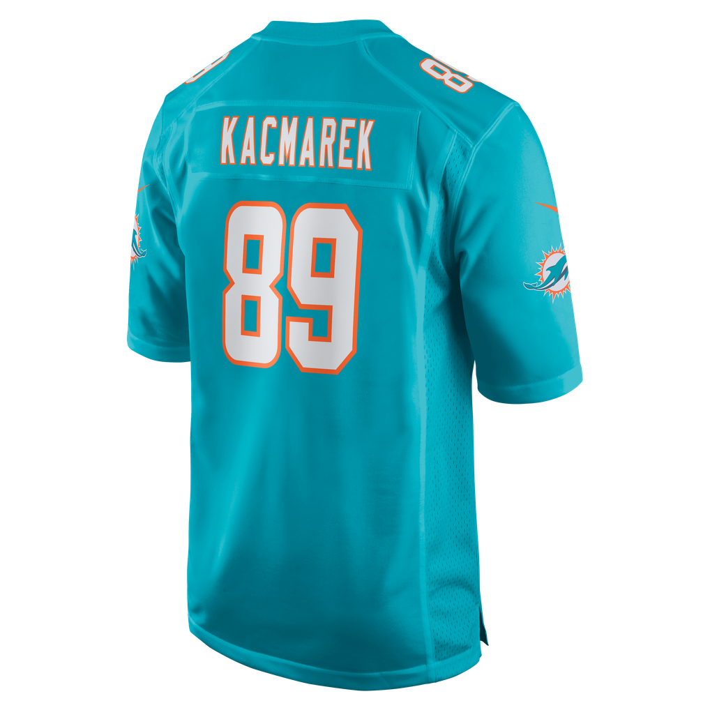 Men's Miami Dolphins Will Kacmarek Aqua Team Game Jersey
