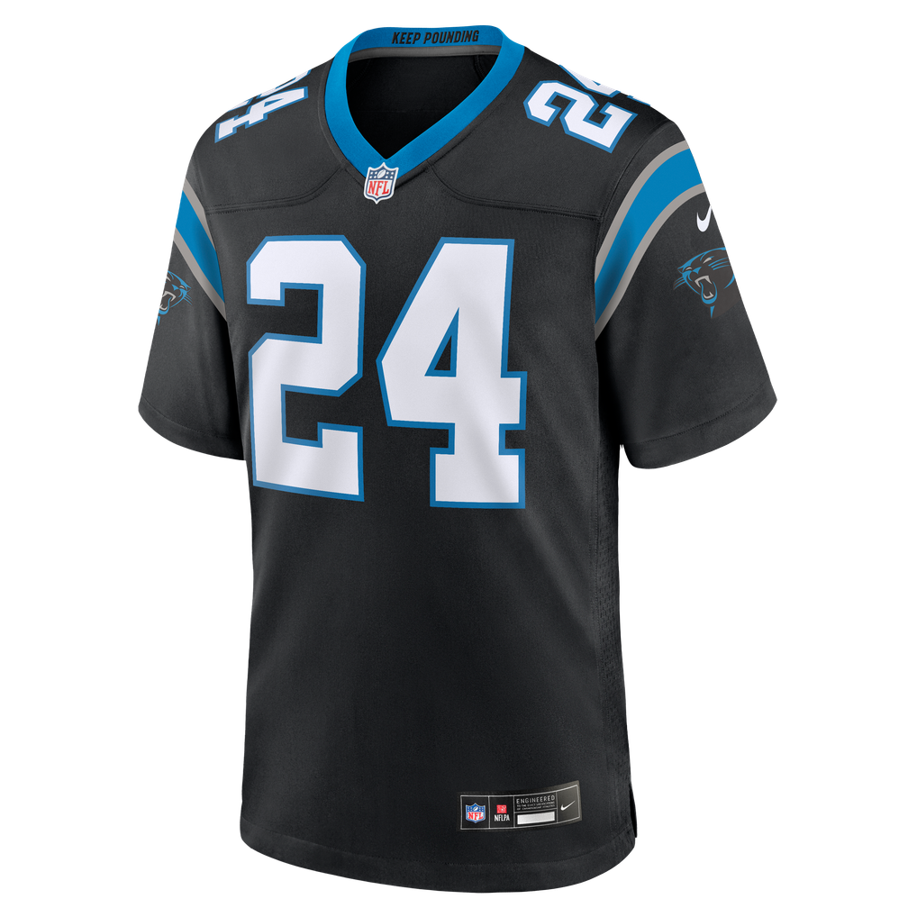 Men's Carolina Panthers Will Lee III Black Team Game Jersey
