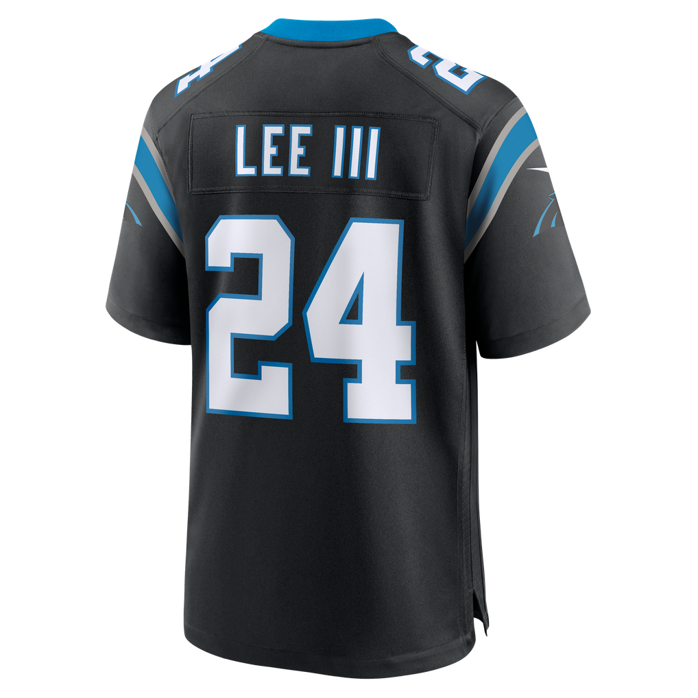 Men's Carolina Panthers Will Lee III Black Team Game Jersey