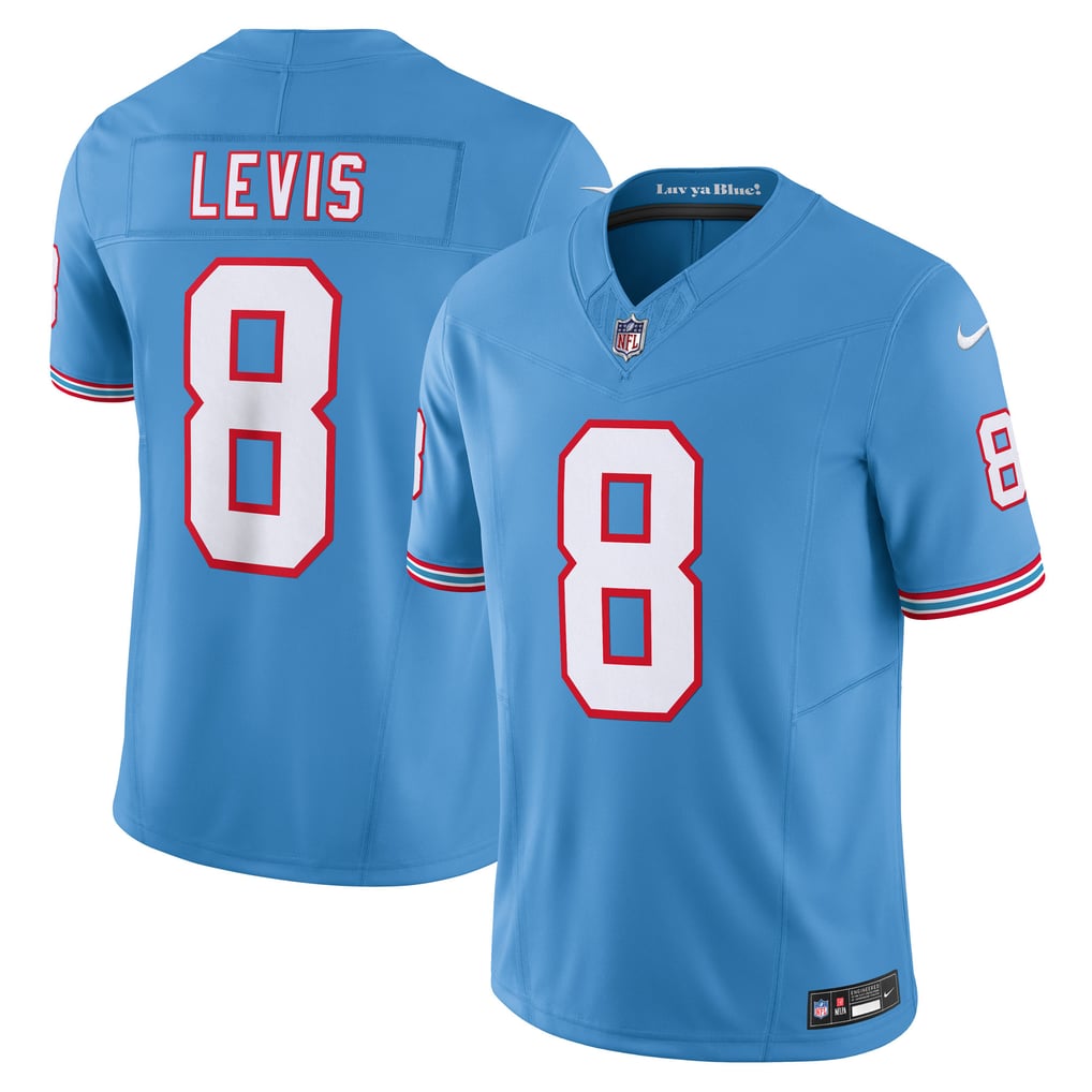 Men's Tennessee Titans Will Levis Light Blue Alternate Oilers Throwback Vapor F.U.S.E. Limited Jersey