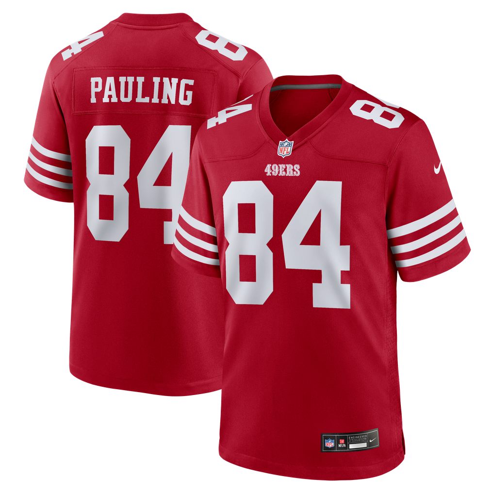 Men's San Francisco 49ers Will Pauling Scarlet Team Game Jersey