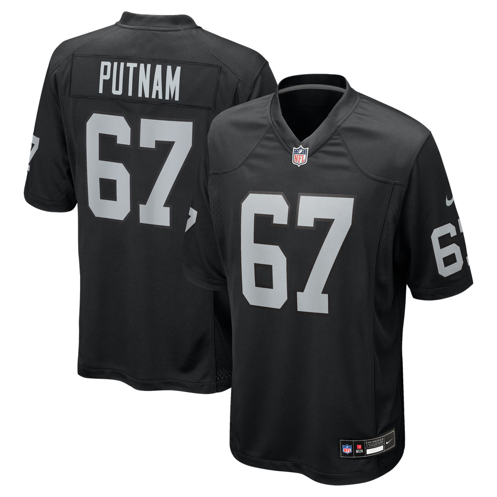 Men's Las Vegas Raiders Will Putnam Black Team Game Jersey