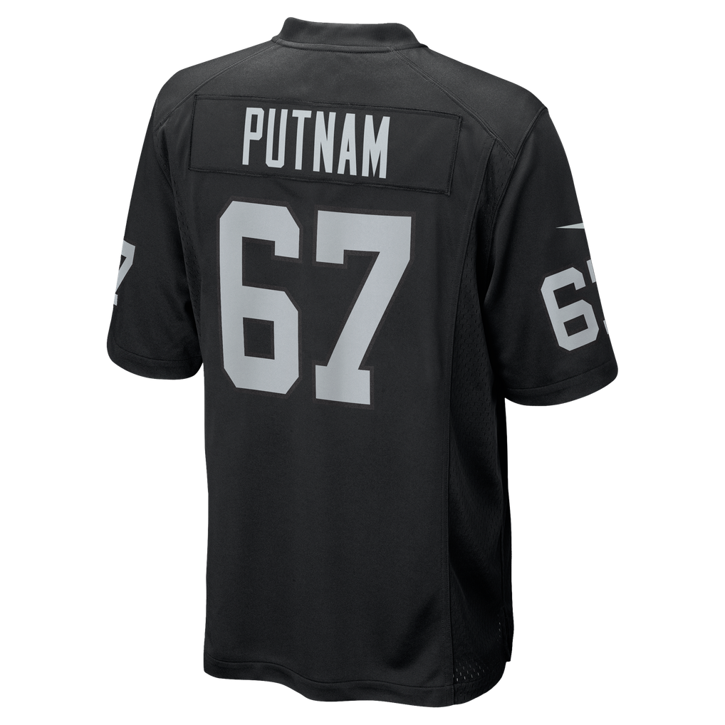 Men's Las Vegas Raiders Will Putnam Black Team Game Jersey