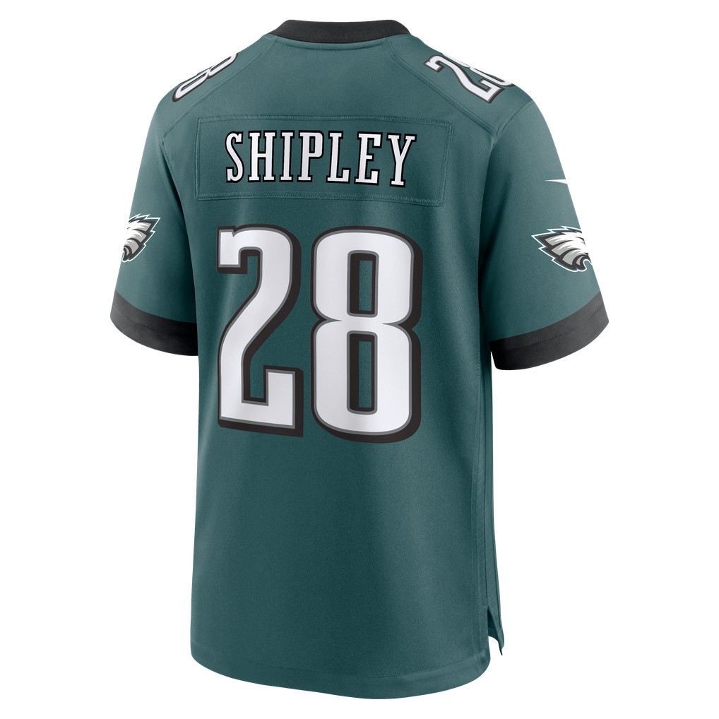 Men's Philadelphia Eagles Will Shipley Midnight Green Team Game Jersey