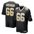 Men's New Orleans Saints William Sherman Black Team Game Jersey