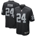 Men's Las Vegas Raiders Willie Brown Black Game Retired Player Jersey