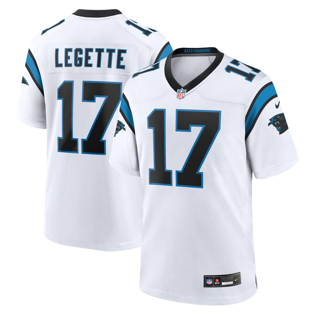 Men's Carolina Panthers Xavier Legette White Game Jersey