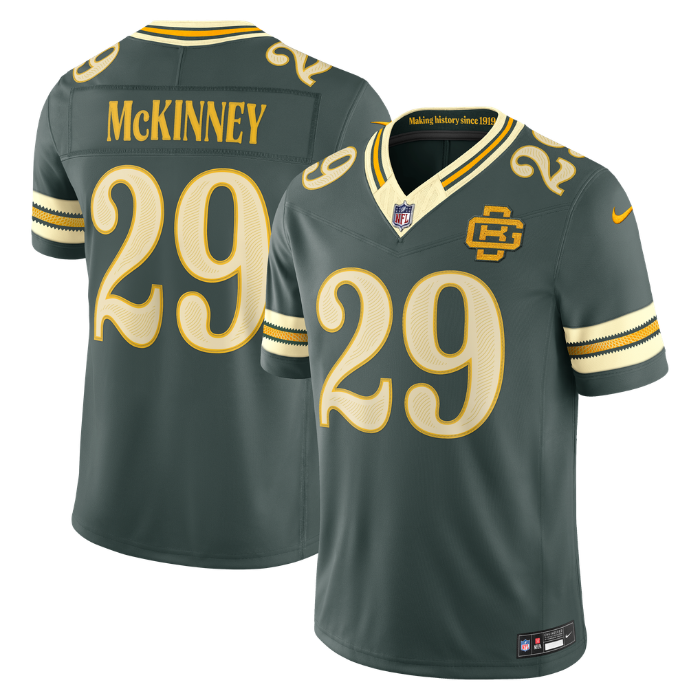 Men's Green Bay Packers Xavier McKinney Green 2026 Rivalries Collection Stitched Limited Jersey