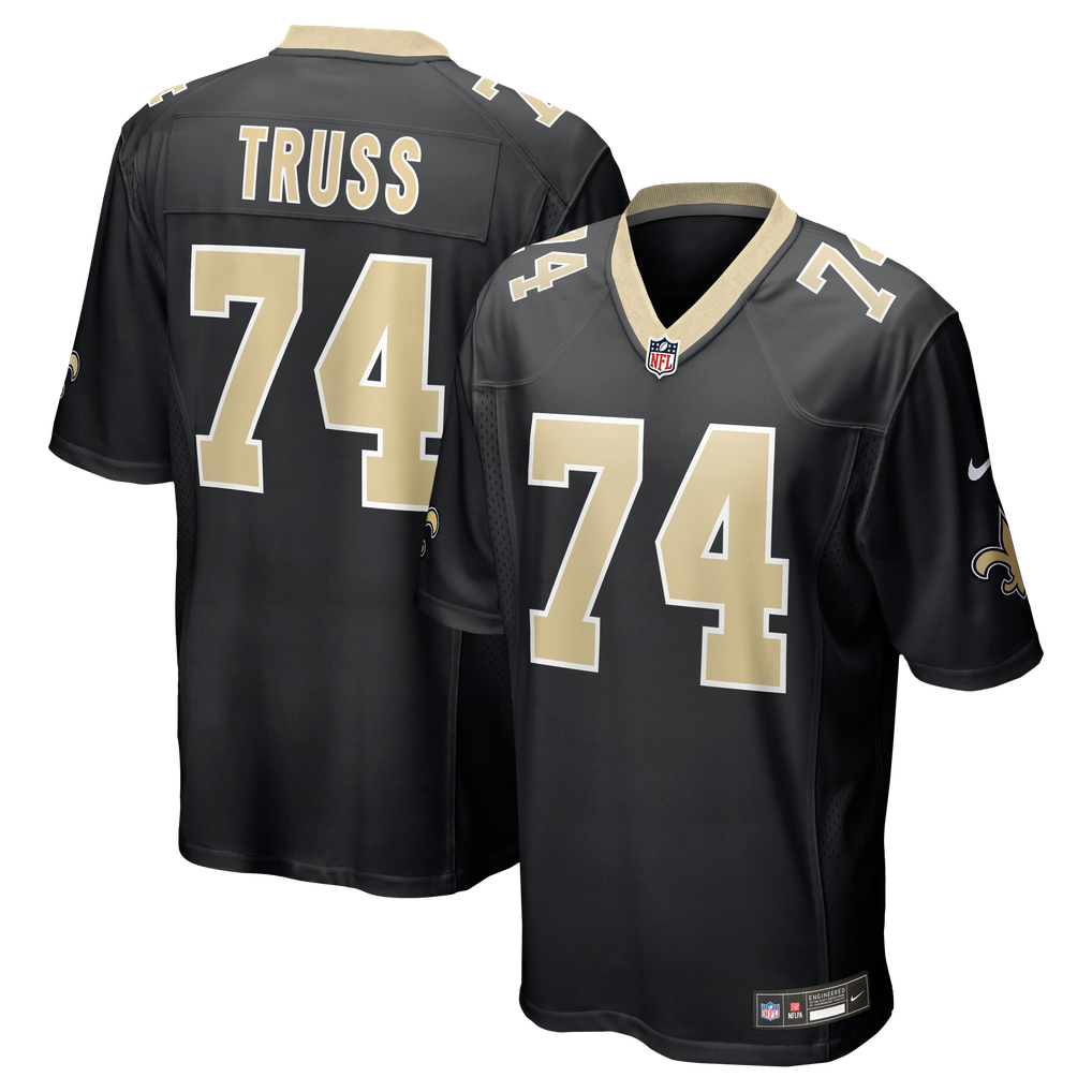 Men's New Orleans Saints Xavier Truss Black Team Game Jersey