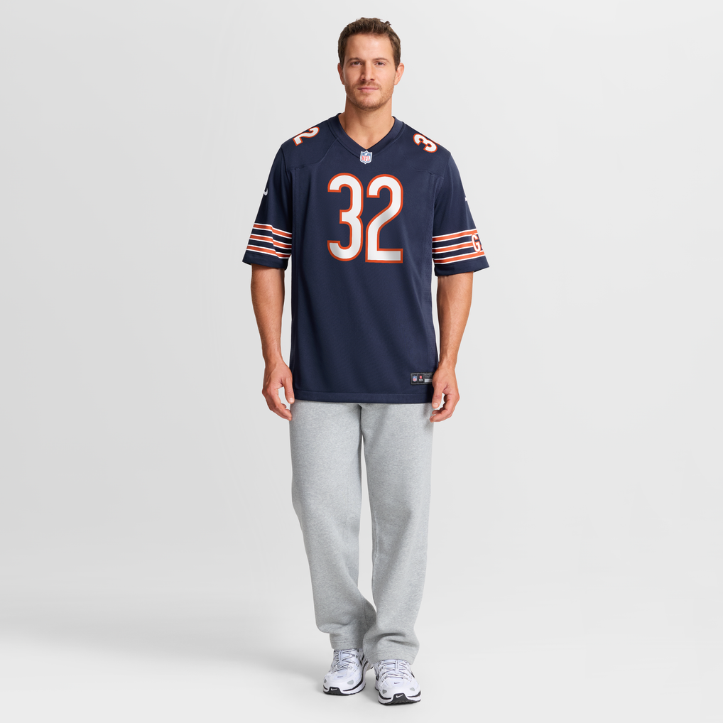 Men's Chicago Bears Xavier Woods Navy Team Game Jersey