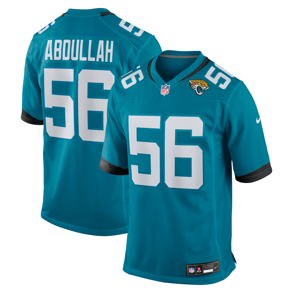 Men's Jacksonville Jaguars Yasir Abdullah Teal Team Game Jersey