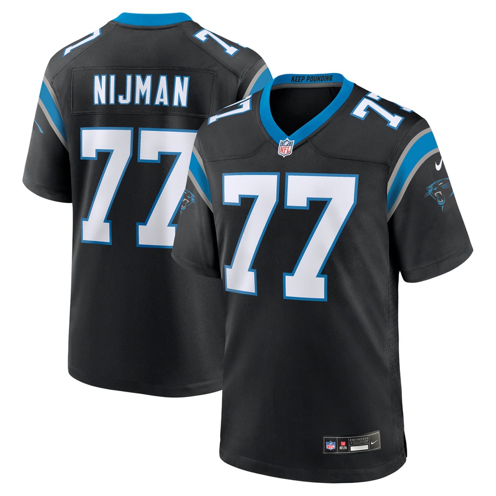 Men's Carolina Panthers Yosh Nijman Black Game Jersey