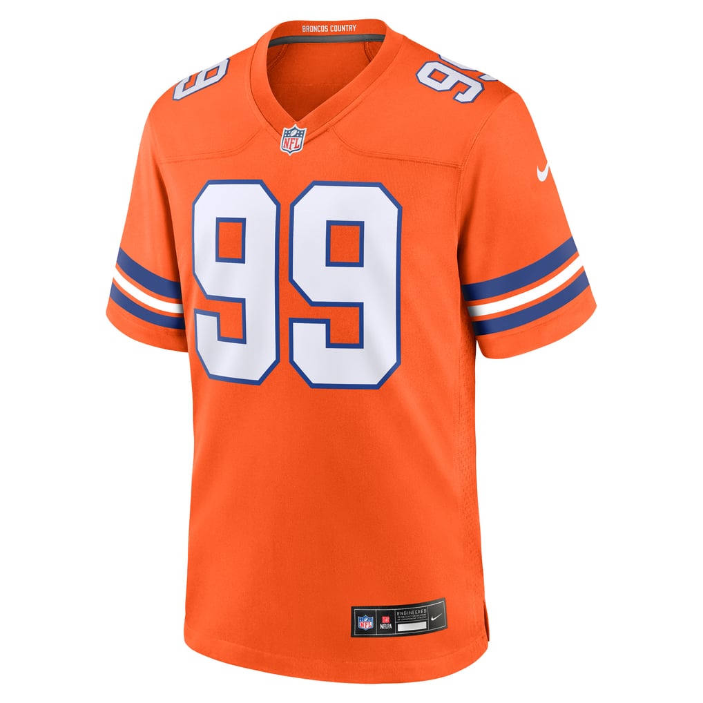 Men's Denver Broncos Zach Allen Orange Alternate Game Jersey