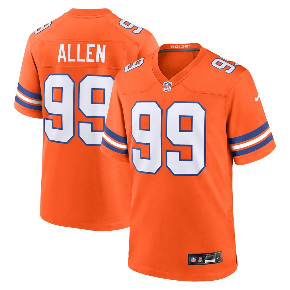 Men's Denver Broncos Zach Allen Orange Alternate Game Jersey