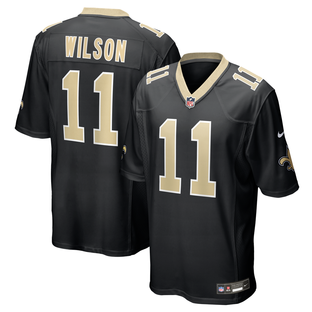 Men's New Orleans Saints Zach Wilson Black Team Game Jersey