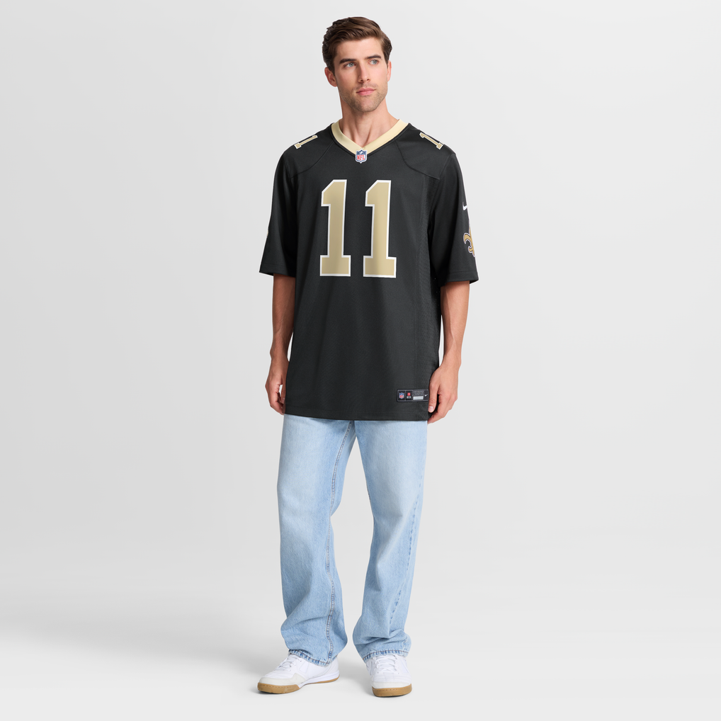 Men's New Orleans Saints Zach Wilson Black Team Game Jersey