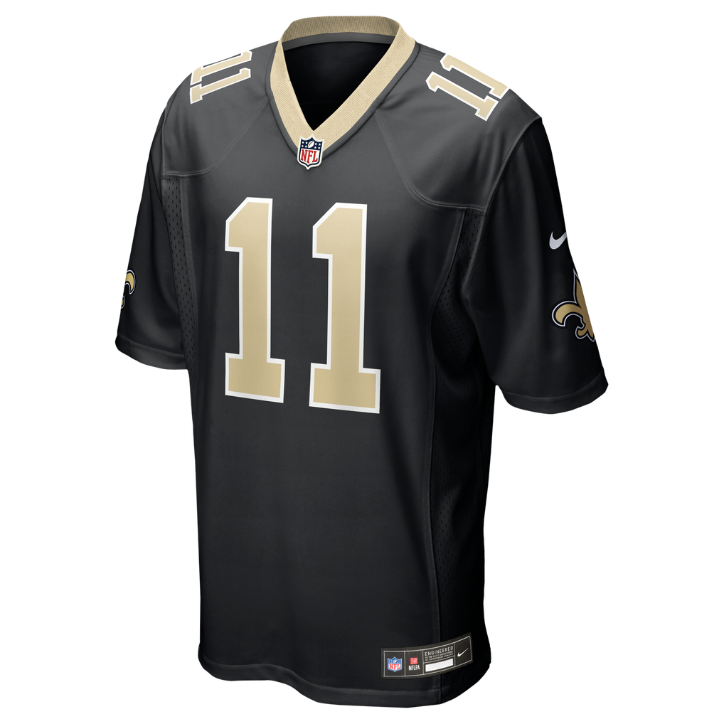 Men's New Orleans Saints Zach Wilson Black Team Game Jersey