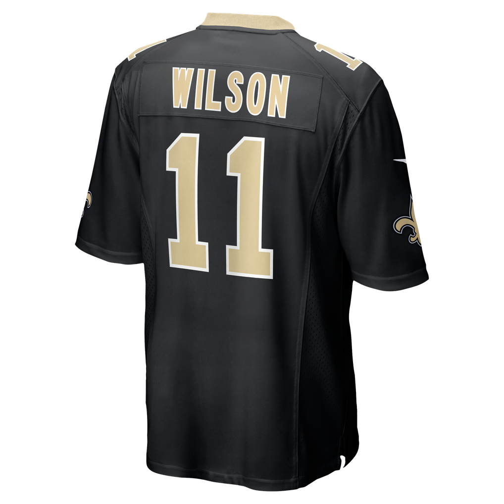 Men's New Orleans Saints Zach Wilson Black Team Game Jersey