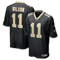 Men's New Orleans Saints Zach Wilson Black Team Game Jersey