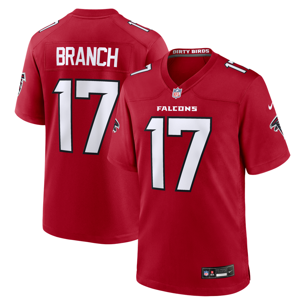Men's Atlanta Falcons Zachariah Branch Red Team Game Jersey