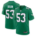 Men's Philadelphia Eagles Zack Baun Kelly Green Alternate Game Jersey