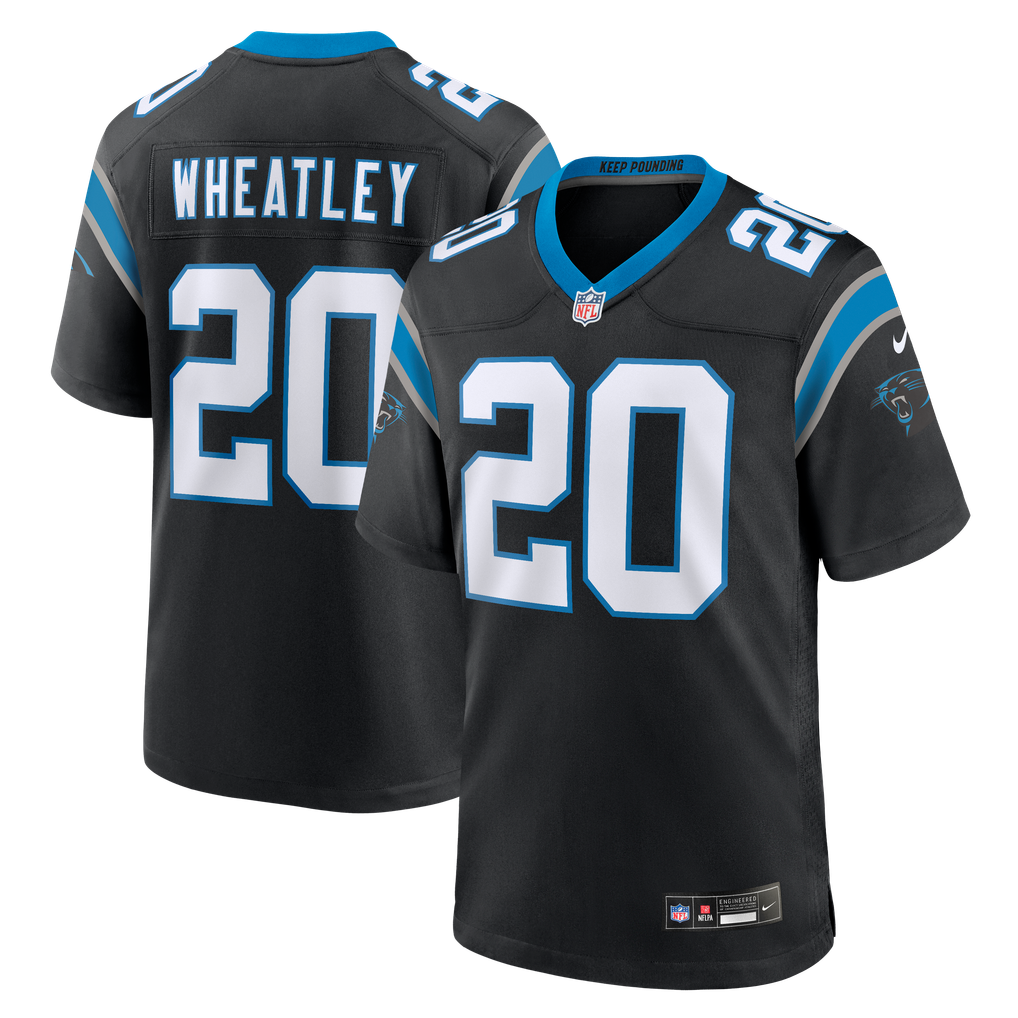 Men's Carolina Panthers Zakee Wheatley Black Team Game Jersey