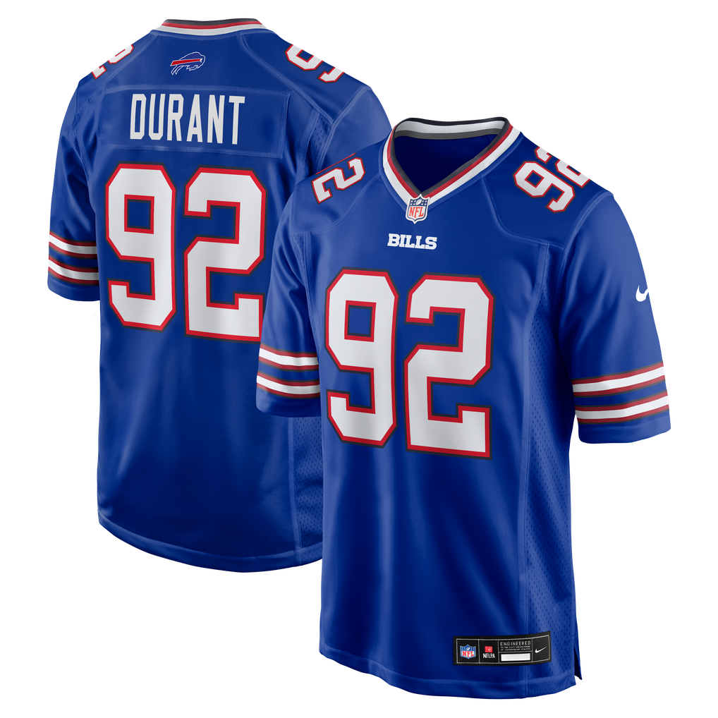 Men's Buffalo Bills Zane Durant Royal Team Game Jersey