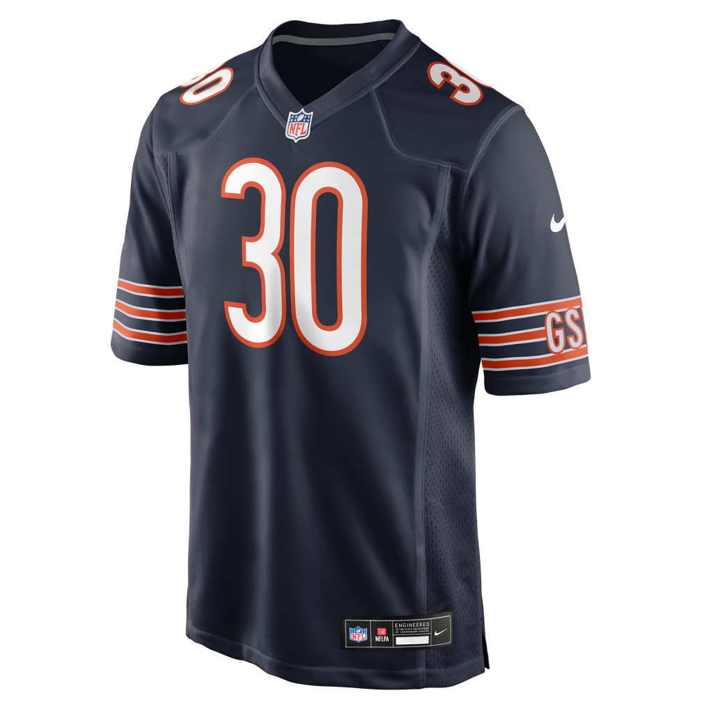 Men's Chicago Bears Zavier Scott Navy Team Game Jersey