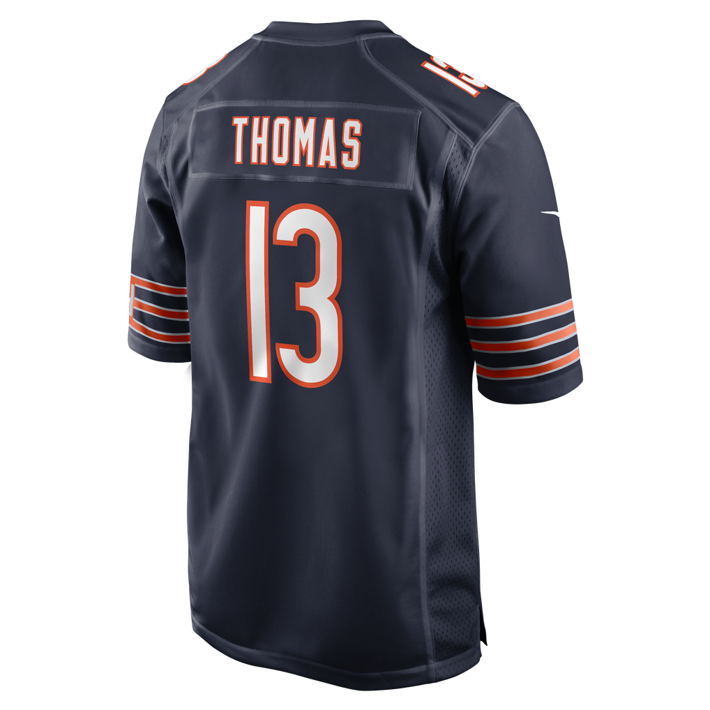 Men's Chicago Bears Zavion Thomas Navy Team Game Jersey