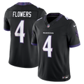 Men's Baltimore Ravens Zay Flowers Black Alternate Alternate Vapor F.U.S.E. Stitched Limited Jersey