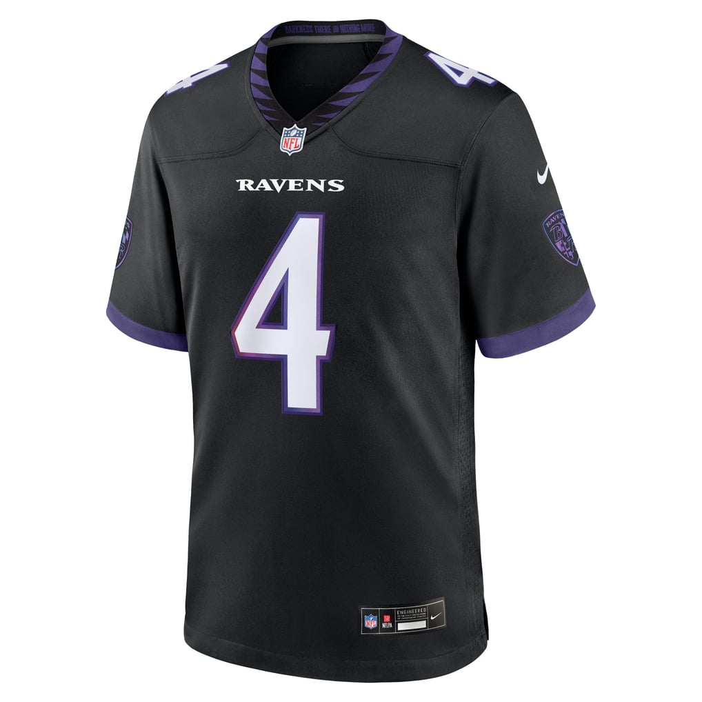 Men's Baltimore Ravens Zay Flowers Black Alternate Game Jersey