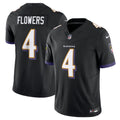 Men's Baltimore Ravens Zay Flowers Black Alternate Vapor F.U.S.E. Limited Jersey