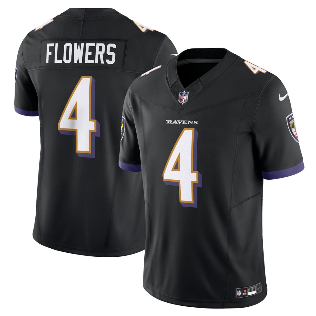 Men's Baltimore Ravens Zay Flowers Black Alternate Vapor F.U.S.E. Limited Jersey