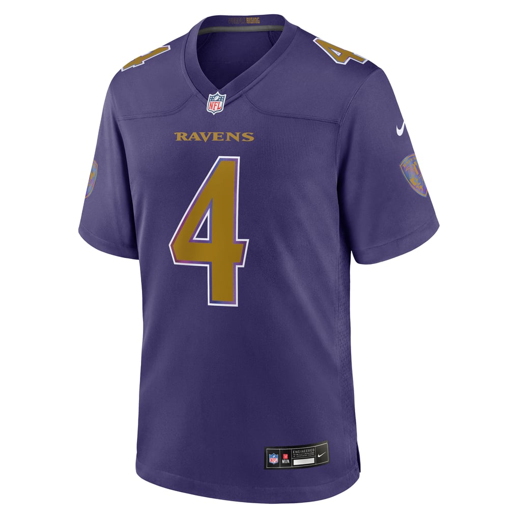 Men's Baltimore Ravens Zay Flowers Purple Alternate Game Jersey