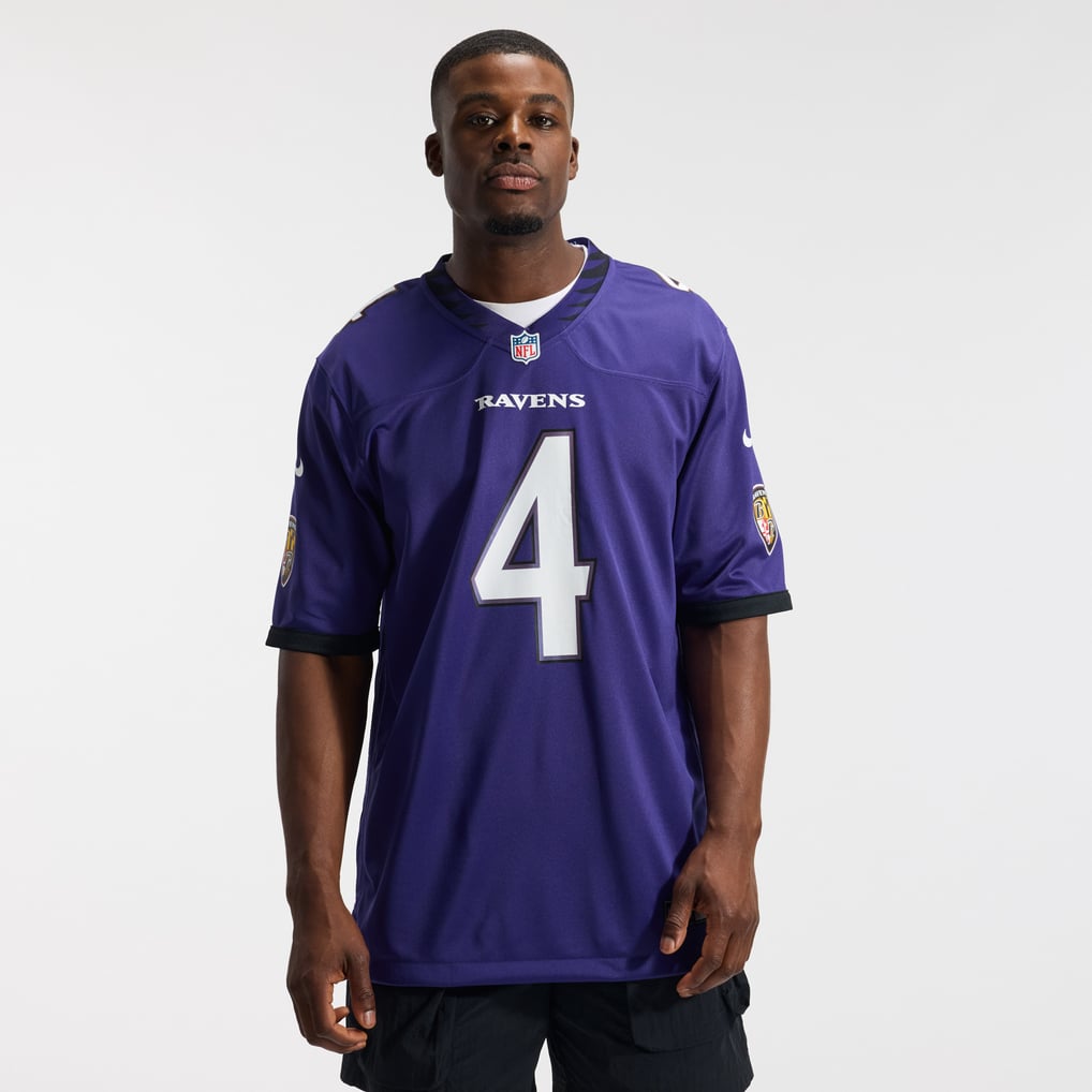 Men's Baltimore Ravens Zay Flowers Purple Team Game Jersey