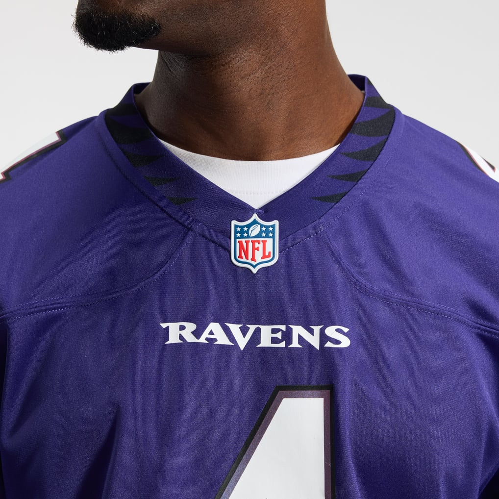 Men's Baltimore Ravens Zay Flowers Purple Team Game Jersey