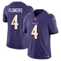 Men's Baltimore Ravens Zay Flowers Purple Vapor F.U.S.E. Limited Jersey