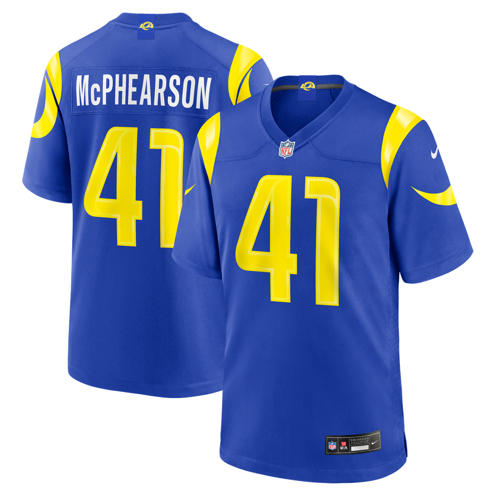 Men's Los Angeles Rams Zech McPhearson Royal Team Game Jersey