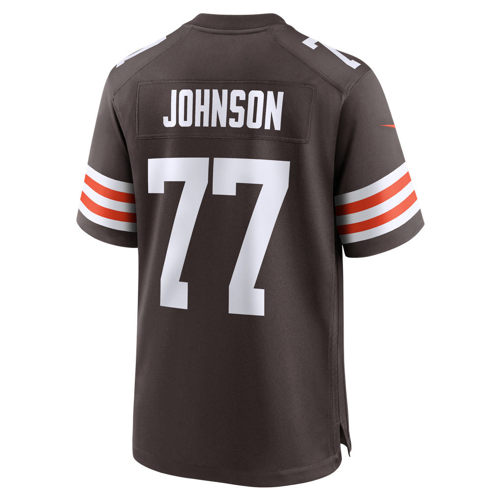 Men's Cleveland Browns Zion Johnson Brown Team Game Jersey